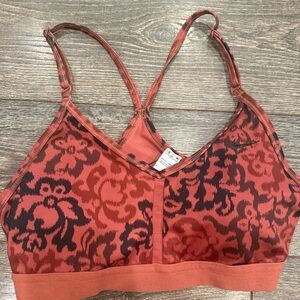 Nike Red and Black Patterned Bralette
